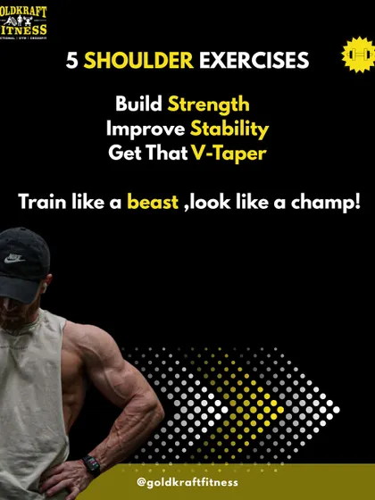 Want to build strength, improve stability, and get that V-taper look? This guide covers 5 essential shoulder exercises to help you train like a beast and look like a champ.