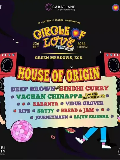 The lineup for the House of Origin stage, featuring some of the best names in the Indian electronic music scene.