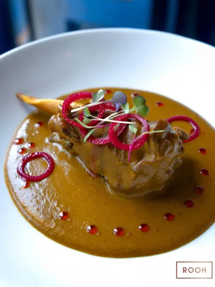 Our Lamb Shank Nihari, a dish that is both rustic and refined. It’s a soulful, comforting main course that showcases the depth of traditional Indian cooking techniques.