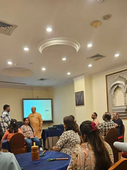 A group interaction during the Sanjivani workshop. These sessions are always lively and full of positive energy.