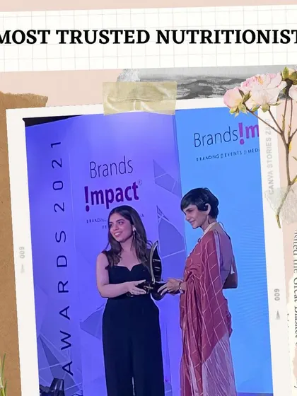 I was so honored and blessed to be awarded as the Most Trusted Nutritionist in Delhi NCR. It's a wonderful feeling to be recognized for doing what I love, which is helping you all build a healthier, happier life. Thank you for your trust in me!