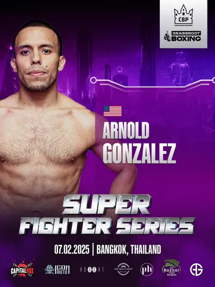 We bring fighters from all over the world, like this American boxer, to our Super Fighter Series in Bangkok.