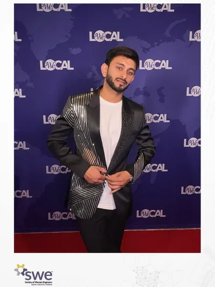 On the red carpet for the SWE We Local 2024 conference. I believe in dressing for the occasion to match the prestige of the event, bringing a touch of glamour to corporate functions.