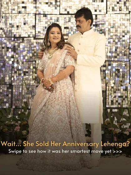 Wait, She Sold Her Anniversary Lehenga? It might sound surprising, but it was her smartest move yet. This stunning pastel lehenga from her 25th anniversary is now a source of income.