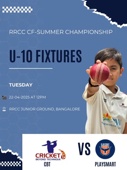 The official U-10 fixture announcement for the RRCC CF-Summer Championship, a key tournament for our youngest competitive age group.