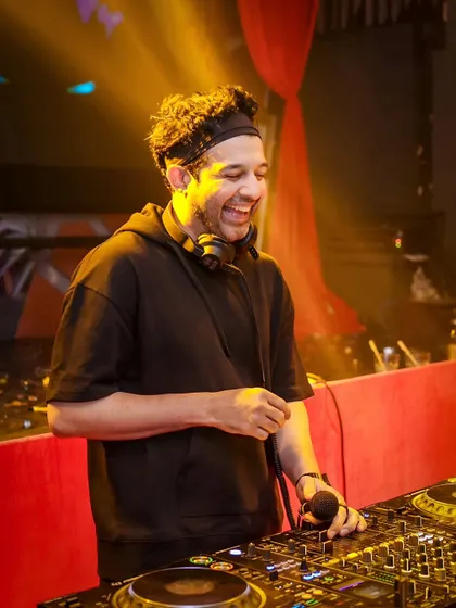 A happy, candid shot of me at the console.