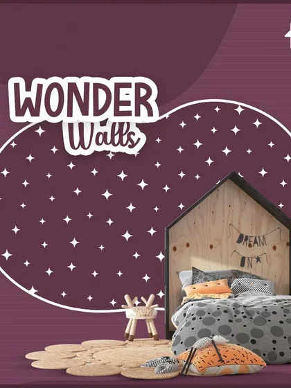 Let your child's imagination run wild with my Wonder Walls collection. I offer a range of fun and creative designs, from starry nights to playful animals, to make their room a magical space where dreams can grow.