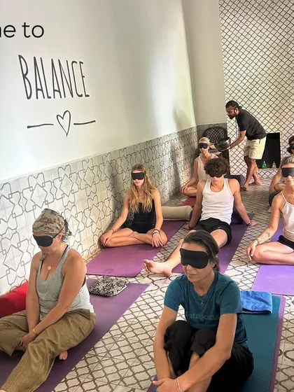 Using blindfolds to help participants go deeper into their inner experience.