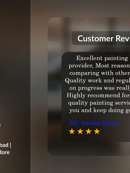 This client gave us a 4-star rating, recommending us for quick and quality painting services. They found our pricing to be the most reasonable after comparing with other vendors and appreciated our regular progress updates.