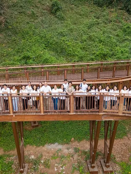 Our team celebrating the completion of the Malabar Hill Forest Walkway. We believe in fostering a studio culture of collaboration, friendly competition, and shared success, which is the best way to wrap up an amazing project.