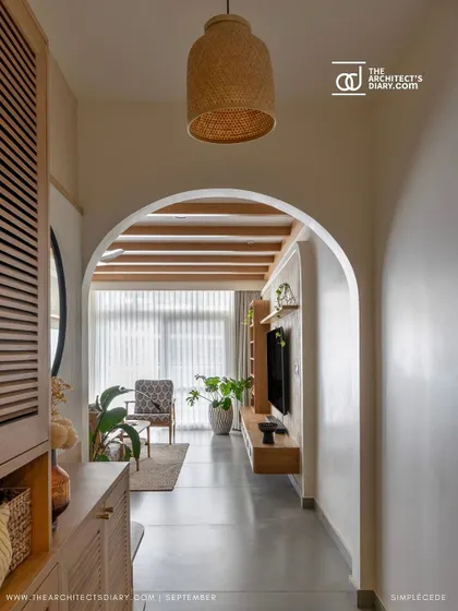 This image of the arched hallway in 'Cover me in Sunshine' was part of our feature in The Architect's Diary. The design creates a beautiful sense of flow and visual continuity.