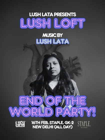 My own artist poster for the 'End of the World' party. As the host and curator, I set the tone for a night where DJs can embrace their softer, more eclectic sides.