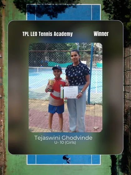 Tejaswini Godvinde wins another U-10 girls singles title, this time at the TPL Leo Tennis Academy tournament. Her consistency is a hallmark of a true champion in the making.