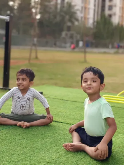 Learning coordination and balance with butterfly stretches. These exercises are vital for flexibility and injury prevention.