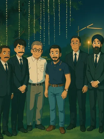 An illustrated portrait of our diverse and dedicated team. This artwork is a tribute to the people who work together to make every D Lakhani event a success.