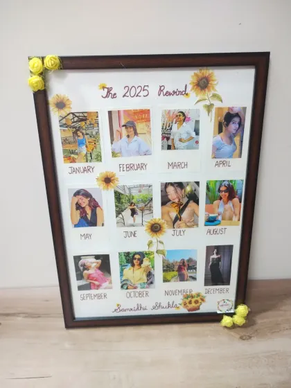A complete look at the personalized "2025 Rewind" frame, designed as a New Year gift for a fan to send to their favorite actress.