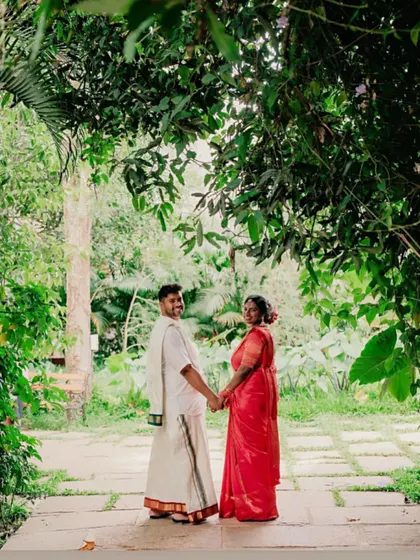 A beautiful shot of the couple after their wedding ceremony. The bride's makeup remained fresh and flawless, showcasing the longevity of my application techniques.