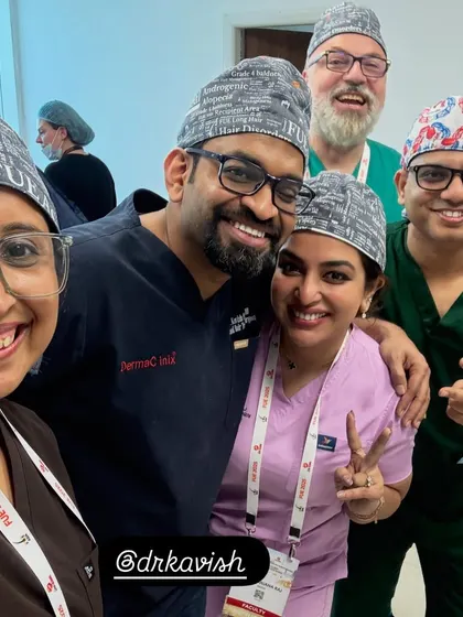 A cheerful moment with fellow surgeons, including Dr. Kavish, at FUAsia 2025. The camaraderie and shared passion for our work make these events truly special.