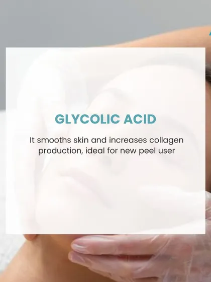 Glycolic Acid is a popular AHA that is great for new peel users. It has a small molecular size, allowing it to penetrate effectively to smooth skin texture and increase collagen production.