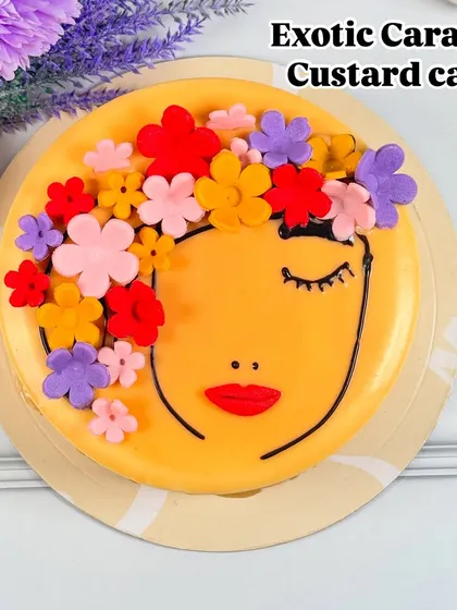 For those who love a richer taste, our Exotic Caramel Custard cake offers a perfect balance of sweet and creamy. This design was specially created to celebrate the wonderful women in our lives.