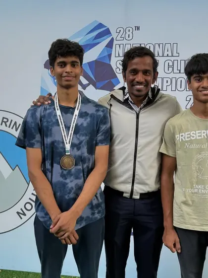 More moments of victory from the 28th IMF National Sport Climbing Championship. Here, our coach stands proudly with two of our junior boys, who brought home gold and bronze medals, showcasing the strength of our youth training program.