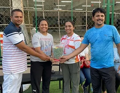 Our coaches welcoming distinguished guest coach Nisha Gaikwad. We believe in exposing our students, including the kids, to experienced figures in the boxing community.