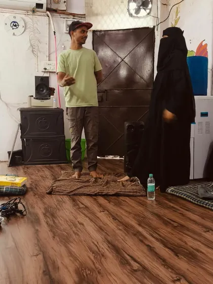 A participant presents his group's work. From initial hesitation, our 'Be A Jagrik' participants grow in confidence, openly discussing critical topics like gender, religion, and dowry.