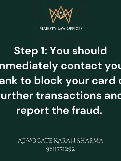 Step 1 is non-negotiable. The moment you suspect fraud, contact your bank to block all your cards and stop any further transactions. This is your first line of defense to prevent more financial loss.