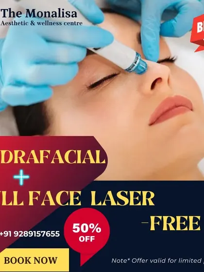 Take advantage of our big sale. Get a Hydrafacial and receive a full-face laser treatment for free, a combination that dramatically improves skin tone and texture.
