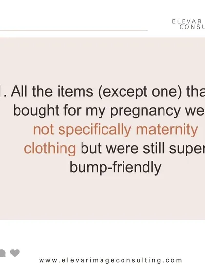 My first rule for my second pregnancy was to avoid typical "maternity" clothes. I focused on finding bump-friendly styles in regular stores, which gave me more options and saved money.