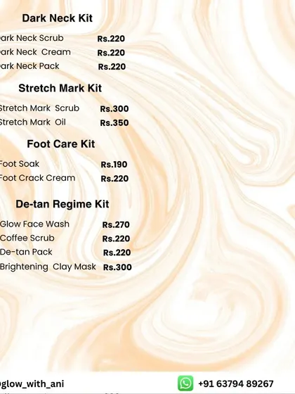 Looking for solutions for Dark Neck, Stretch Marks, Foot Care, or De-tan? I have curated kits for these concerns as well.