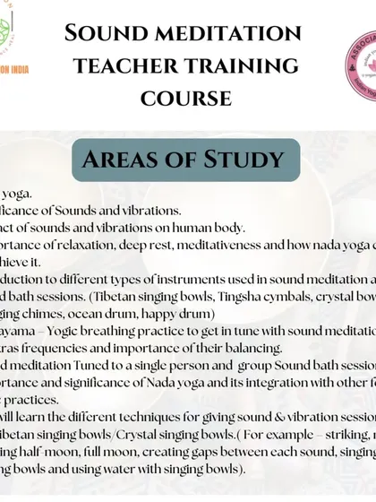 An overview of the "Areas of Study" in my Teacher Training Course. The curriculum covers everything from Nada Yoga and the science of vibrations to hands-on techniques for both Tibetan and crystal singing bowls.