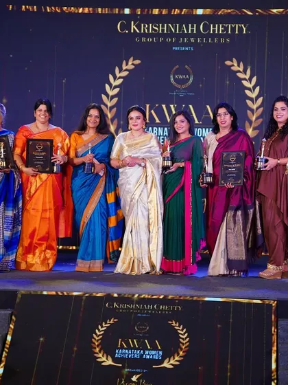 The group of accomplished women who received the Karnataka Women Achievers' Award alongside me. It was an honour to be counted among them.