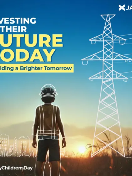 We are investing in the future by empowering the next generation. This Children's Day visual shows a child looking toward a future powered by clean energy, representing our commitment to nurturing the leaders and innovators of tomorrow.