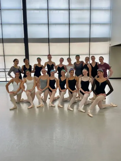 Our student Sanaya Chopra (standing third from left) at the Ballet Austin Summer Intensive. We are so proud to see our dancers train and shine in new, challenging environments.