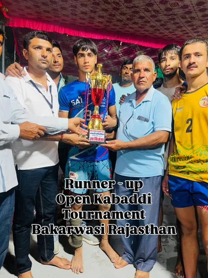 Our team secured the Runner-up position in the Open Kabaddi Tournament at Bakarwasi, Rajasthan, showing consistent performance.