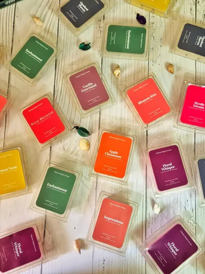 Another shot of my colorful wax melt collection. These are a super easy and budget-friendly way to explore different scents and keep your home smelling amazing.