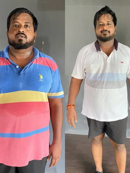Another successful fat loss journey. Discipline is the only key to achieving your fitness goals, and this client's progress is a testament to his hard work.