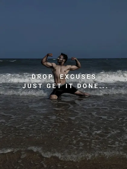 A simple but powerful reminder: drop the excuses and just get it done. Perseverance is the true measure of your commitment to your fitness journey.