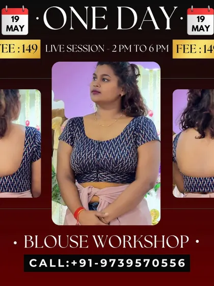 Another one of my affordable one-day blouse workshops, focused on solving common fitting issues like shoulder fall and armhole wrinkles.