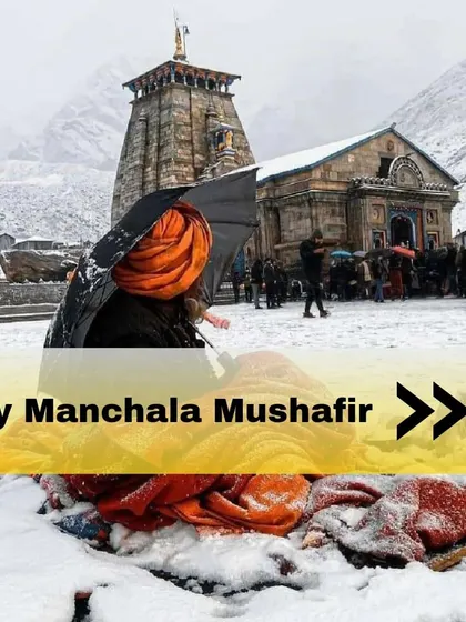 "Why Manchala Mushafir?" This series of images highlights our key promises: professional guides, comfortable resort stays, and a well-managed, memorable experience, especially during a snowy Kedarnath yatra.
