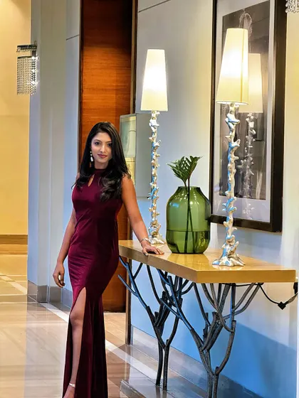 Dressed up for a special culinary industry event. I'm passionate about both food and hosting, so this was the perfect combination.