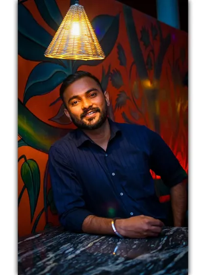 If you look good, your energy becomes good as well. A stylish shot taken during a dinner party event.