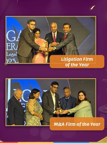 Our team accepting the 'Litigation Firm of the Year' award at the 13th Annual Legal Era Awards, a significant recognition of our litigation practice's strength.
