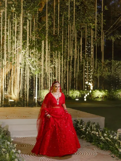 A happy, candid shot of the bride. The makeup is designed to last through all the smiles, tears, and dancing of the big day.