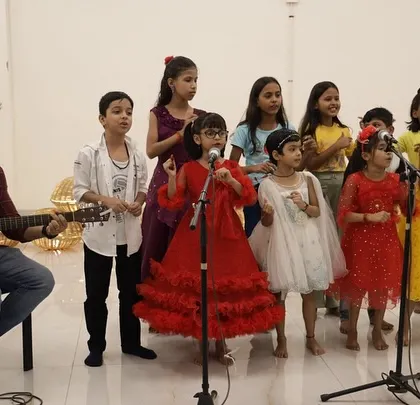 From the classroom to the center stage. This is the moment it all comes together. Our young performers from the Gully Choir, dressed in their best, singing their hearts out with newfound confidence at one of our student showcases.