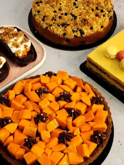 A glimpse of my kitchen during mango season! It's all about mango tarts, mango cakes, and mango everything. I love using fresh, seasonal fruits in my desserts.