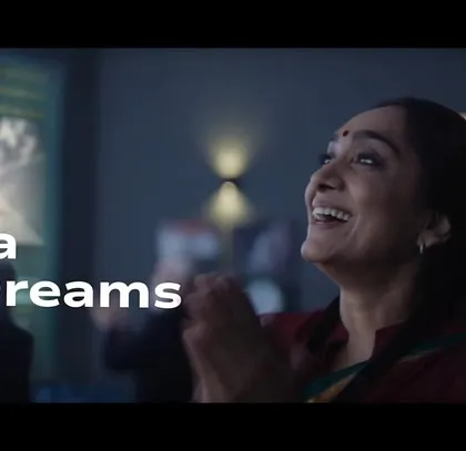 An emotional moment from the Air India "India Dreams" campaign. The styling for the characters in the mission control room was designed to be realistic and understated, focusing on the story.