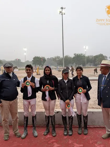Congratulations to our team, with rider Nakshath Venkatesh securing 4th place in the Junior National Equestrian Championship team event.