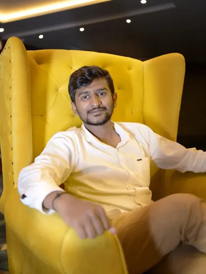 A relaxed portrait taken at the Royal Ritz in Hubli. I believe that growth often comes after facing challenges.